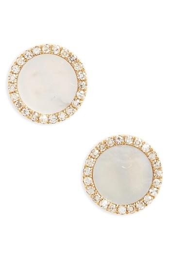 Women's Ef Collection Diamond Disc Stud Earrings