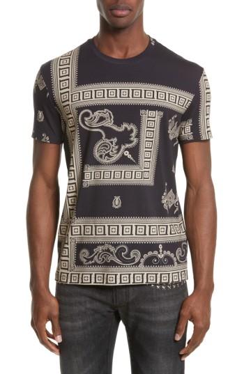 Men's Versace Collection Paisley Frame Print T-shirt