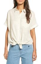 Women's Madewell Tie Front Cotton Shirt