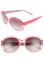 Women's Lilly Pulitzer Magnolia 57mm Polarized Round Sunglasses - Pink