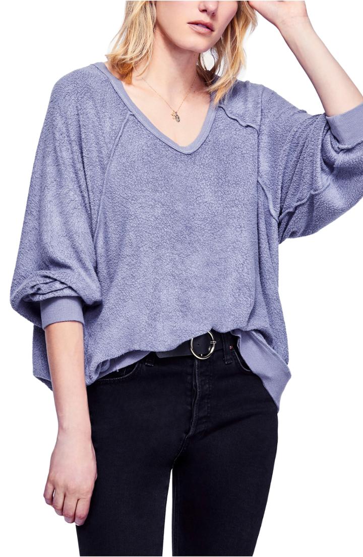 Women's Free People Take It Off Pullover - Purple
