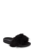 Women's Jslides Sophie Faux Fur Slide Sandal M - Black