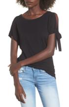 Women's Socialite One-shoulder Tie Tee - Black
