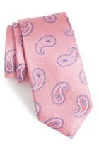 Men's Nordstrom Men's Shop Jerome Paisley Silk Tie, Size - Pink