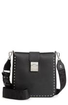 Mcm Medium Park Ave Kasion Stud Leather Crossbody Bag - Black