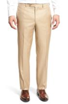 Men's Riviera Flat Front Solid Wool Trousers