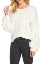 Women's 1.state Fringe Sleeve Sweater, Size - White