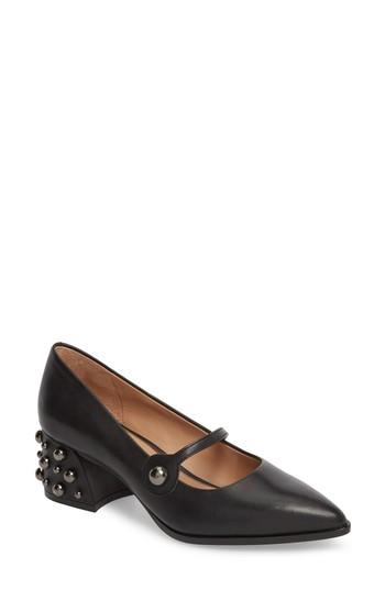 Women's Linea Paolo Franka Studded Heel Pump M - Black