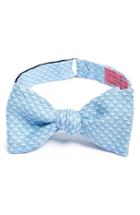 Men's Vineyard Vines Whale Print Silk Bow Tie, Size - Blue