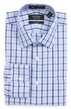 Men's Nordstrom Men's Shop Smartcare(tm) Classic Fit Check Dress Shirt 33 - Blue