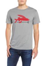 Men's Patagonia Flying Fish Organic Cotton T-shirt, Size - Grey