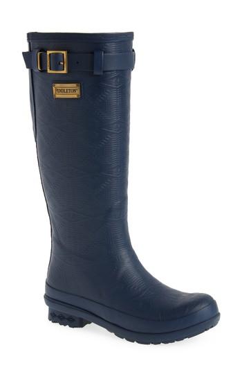 Women's Pendleton Embossed Rain Boot, Size 6 M - Blue