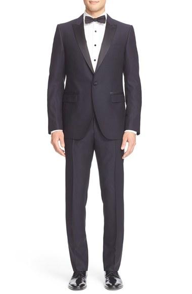 Men's Lanvin 'attitude' Extra Slim Fit Navy Tuxedo
