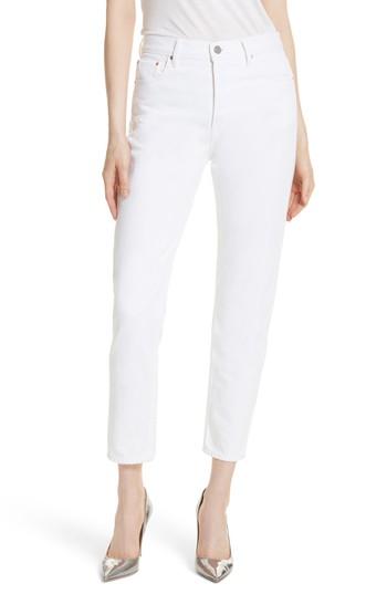 Women's Grlfrnd Kiara High Waist Ankle Boyfriend Jeans - White