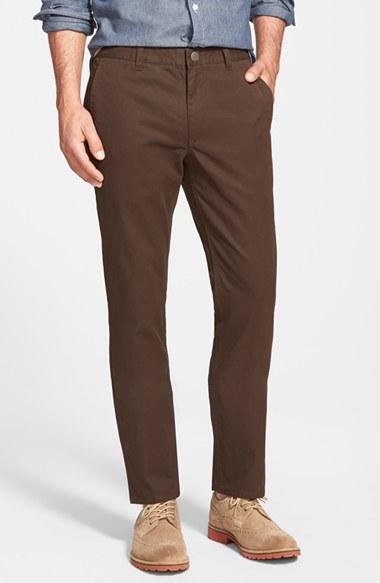 Men's Bonobos Tailored Fit Washed Chinos X 34 - Brown