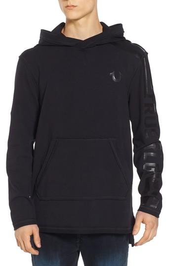 Men's True Religion Brand Jeans Varsity Hoodie - Black