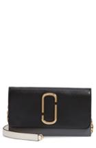 Marc Jacobs Snapshot Leather Wallet On A Chain - Black