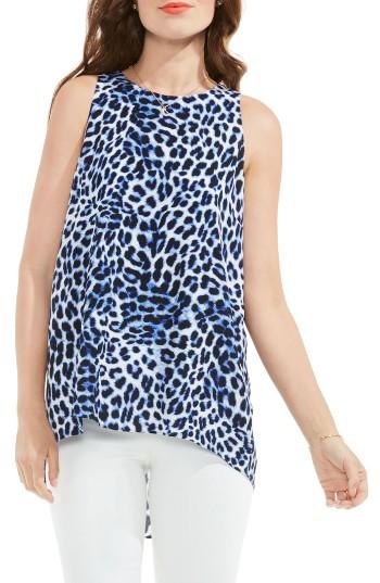 Women's Vince Camuto Leopard Song High/low Blouse - Blue