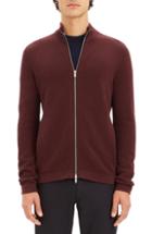 Men's Theory Udeval Breach Fit Zip Sweater, Size Medium - Red