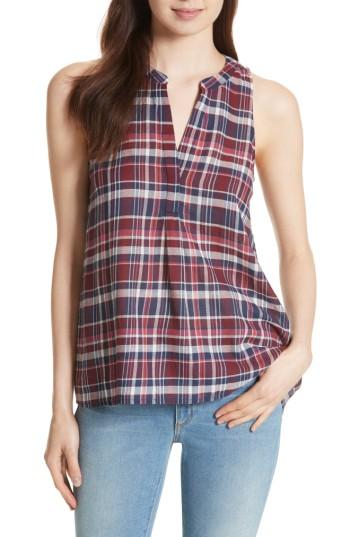 Women's Joie Aruna Plaid Top, Size - Blue