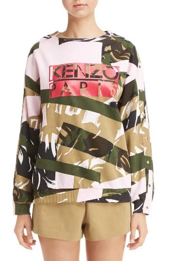 Women's Kenzo Broken Camo Print Top