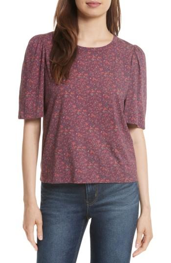 Women's Rebecca Taylor Brittany Floral Jersey Top - Purple