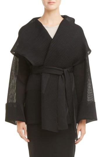 Women's Rick Owens Hooded Sweater, Size - Black