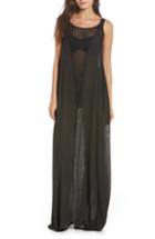Women's Elan Crochet Inset Cover-up Maxi Dress - Black