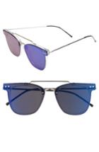 Women's Spitfire Ftl 2 54mm Flat Frame Sunglasses - Clear/ Gold/ Blue Mirror
