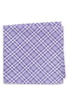 Men's Nordstrom Men's Shop Palo Plaid Pocket Square, Size - Purple