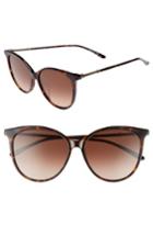 Women's Bottega Veneta 57mm Cat Eye Sunglasses - Avana