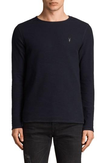 Men's Allsaints Clash Crewneck Thermal T-shirt - Grey