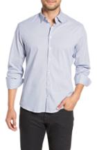 Men's Stone Rose Regular Fit Geometric Print Sport Shirt - White