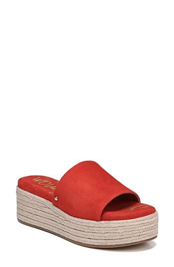Women's Sam Edelman Weslee Platform Slide Sandal M - Red