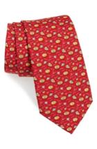 Men's Vineyard Vines Fall Is In The Air Silk Tie, Size - Red