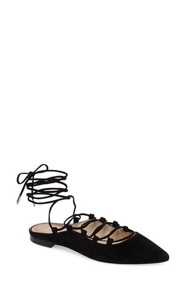Women's Marc Fisher D Sbrina Wraparound Lace Flat