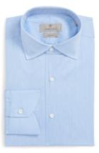 Men's Canali Regular Fit Stretch Dot Dress Shirt - Blue