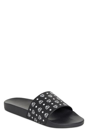Men's Mcm Visetos Print Slide