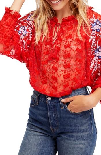 Women's Free People Jubilee Top - Red