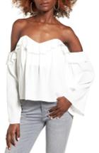 Women's 4si3nna Ruffle Off The Shoulder Blouse - White