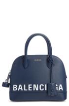 Balenciaga Small Vile Calfskin Satchel - Blue