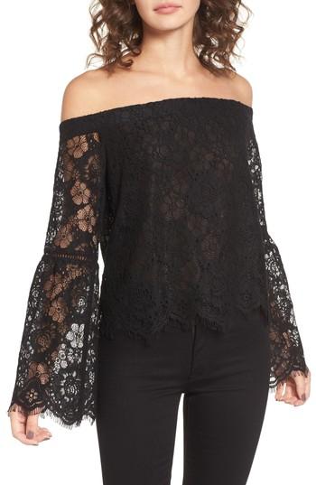 Women's Lost + Wander Gabrielle Off The Shoulder Lace Top