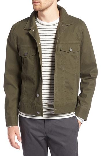 Men's 1901 Stretch Cotton Trucker Jacket - Green