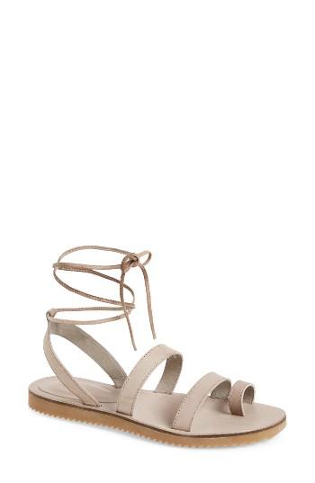 Women's Eileen Fisher Wales Lace-up Sandal M - Grey