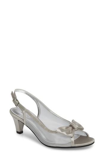Women's David Tate Foxy Slingback Sandal N - Metallic