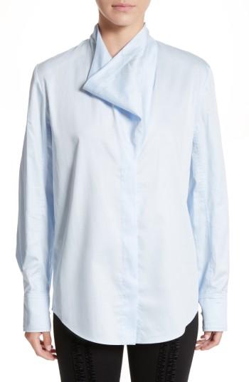 Women's Stella Mccartney Damiane Cotton Poplin Shirt Us / 44 It - White