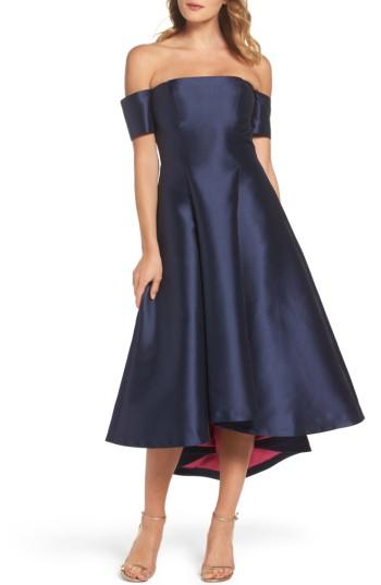 Women's Eliza J Off The Shoulder High/low Gown