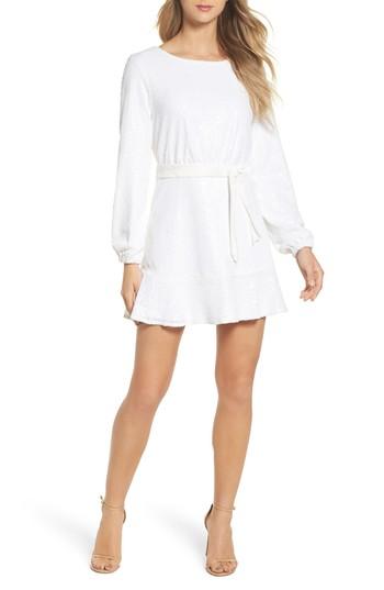 Women's Jay By Jay Godfrey Aria Sequin Skater Dress - White