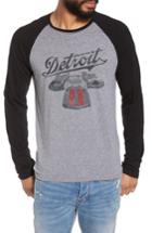 Men's John Varvatos Star Usa Detroit Cars Baseball T-shirt - Grey