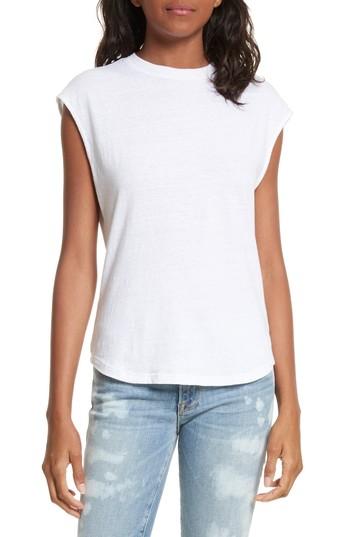 Women's Frame Crewneck Muscle Tee - White